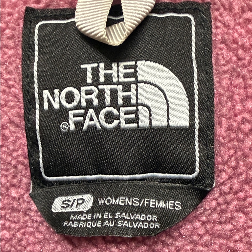 The North Face Raspberry and Gray Fleece Jacket - Picture 2 of 3